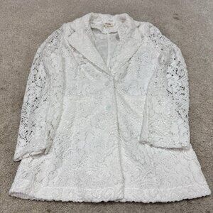 Bib! Jacket Women’s White Long Sleeve Size Medium